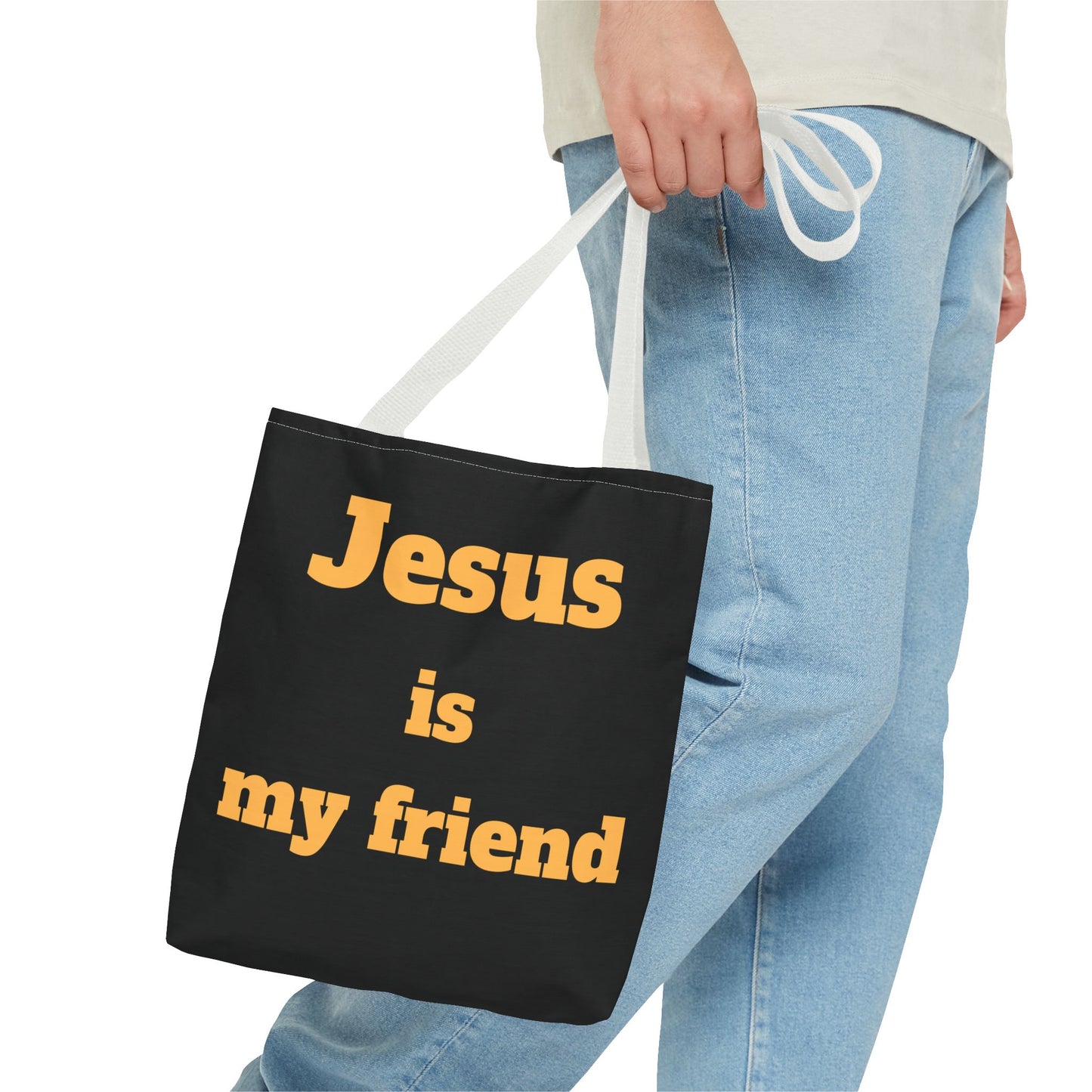 Jesus Is My Friend Tote Bag — Christian Faith Canvas Shopper